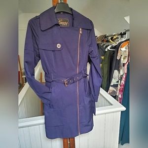 Guess- Navy Asymmetric Jacket -Small